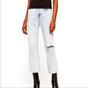 All Saints Ava acid wash distressed jeans